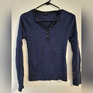 Striped long-sleeved top